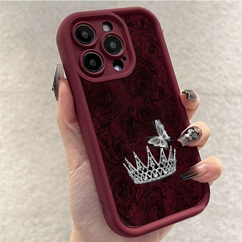 Phone Case Red Rose Silver Cro - Apple Iphone 15 评论和价格