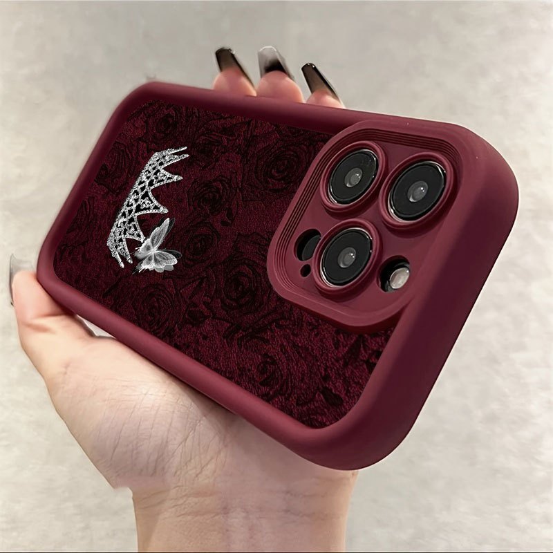 Phone Case Red Rose Silver Cro - Apple Iphone 15 评论和价格